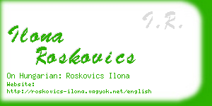 ilona roskovics business card